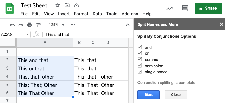 conjunctions demo