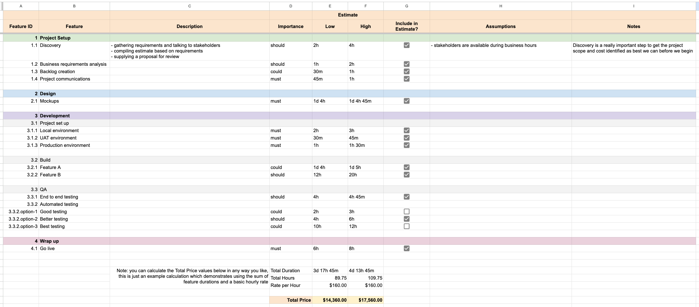 QuoteScope estimate template preview